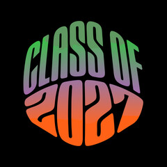 Obraz premium Class of 2027 graduation logo