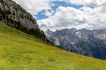 Majestic Dolomites mountain  landscape at summer. Italy