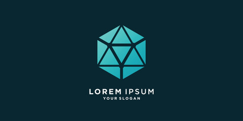 Fototapeta premium Geometry logo abstract with creative style Premium Vector part 7