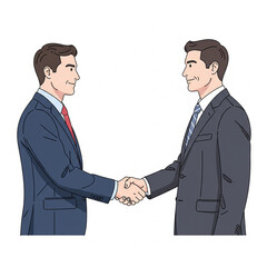Fototapeta premium two businessmen shaking hands