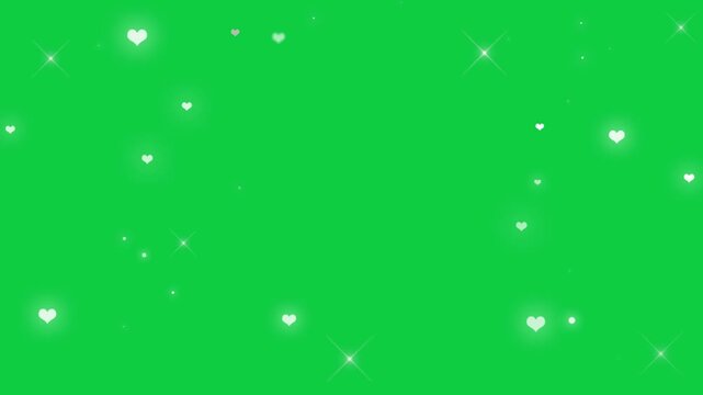 Wedding Ceremony Heart Glitter Overlay | Romantic Sparkle Chroma Key Green Screen VFX