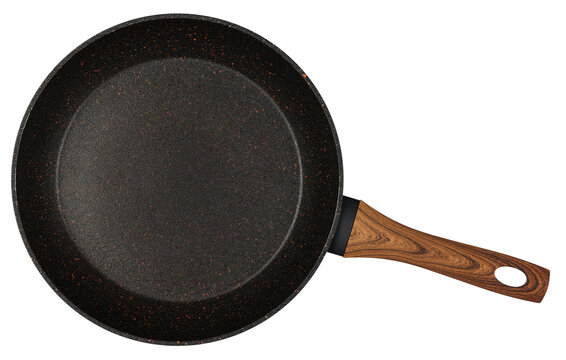 Frying pan with nonstick surface isolated