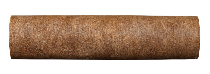 Dirty brown used water purification filter isolated