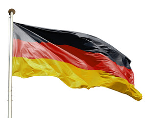 German flag waving isolated