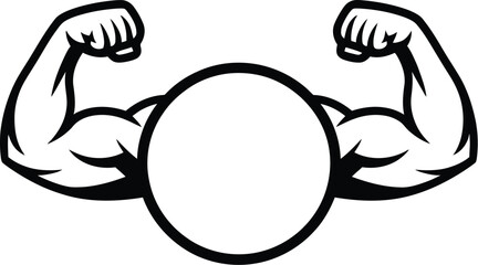 Showcase your robust physical power and dedication with this strong arm icon