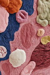 Close-up of a complex honeycomb-like organic structure with porous and fragile textures