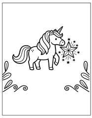 Magical Unicorn Coloring Pages for Kids