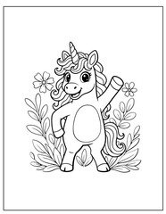 Fantasy Unicorn Coloring Pages Printable