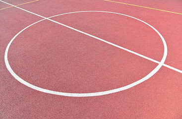 Basketball red outdoors court background