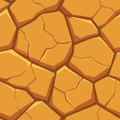 Obraz premium orange stone texture seamless pattern background, vector illustration, graphic design, textured surface, architectural element, modern design, unique pattern
