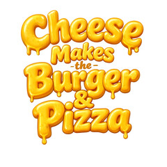 Cheese makes the burger & pizza - isolated on transparent background