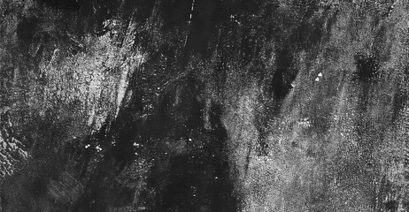 High-contrast abstract surface featuring dark asphalt or concrete texture with rough granular details, scattered light specks, and expressive diagonal marks.