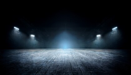 Obraz premium dark room studio floor background