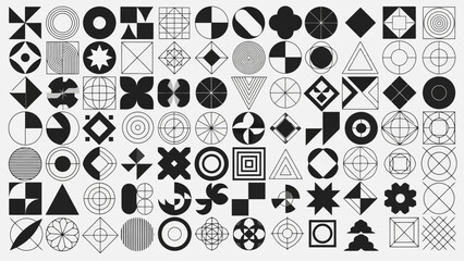 Fototapeta premium Geometric Shapes Vector Illustration Set for Design Projects