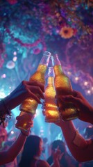 Cheers at a vibrant party