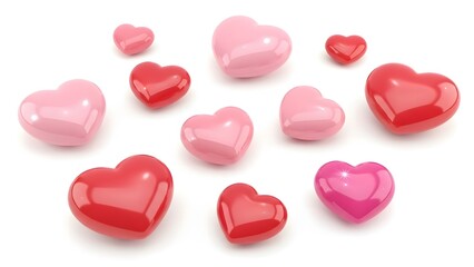 Assorted heart-shaped ornaments