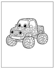 Off-Road Monster Truck Coloring Sheet