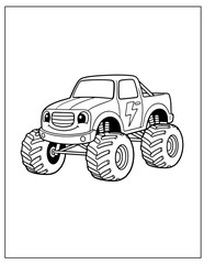 Extreme Monster Truck for Kids Coloring