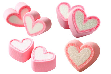 marshmallow series pink and white hearts