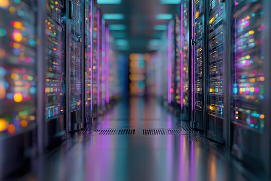 AI driven server monitoring in futuristic landscape - Powered by Adobe