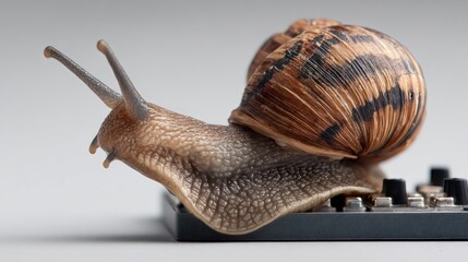 Snail moving on networking router device