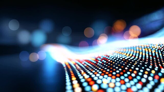 Large scale linguistic framework data interpretation visualization defocused abstract background AI processing architecture massive model operations computational linguistics