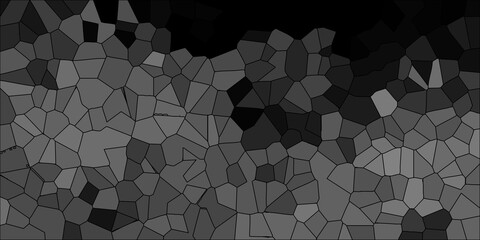 Grayscale abstract geometric mosaic with dark gray and black polygons creating a sophisticated textured background for design