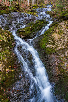 Bavarian Waterfall at the Chiemgau area on the way to the Hochfelln mountain peak