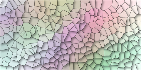 Soft Pastel Abstract Geometric Mosaic with Subtle Gradient and Polygonal Cells background pattern