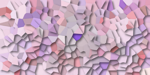 Soft Pastel Abstract Geometric Pattern with Purple and Pink Hues and Subtle Shadows background texture