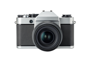 Camera Isolated on White and Png Transparent Background