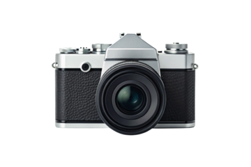 Camera Isolated on White and Png Transparent Background