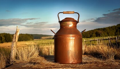 Obraz premium Old Rusty Milk Can