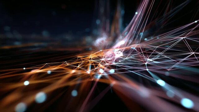 Abstract massive linguistic model processing information visualization soft digital backdrop AI comprehension architecture large scale framework operations data interpretation