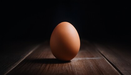 a solitary egg against a dark moody backdrop symbolizing mystery and potential