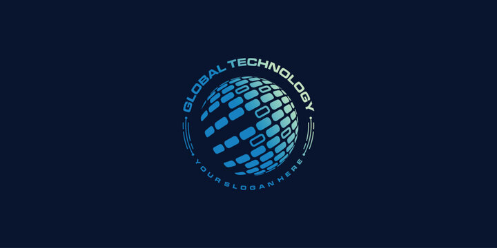 World logo with creative modern technology concept Premium Vector part 5