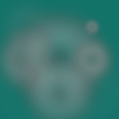 Obraz premium Ethereal Abstract Bubbles on Teal Background