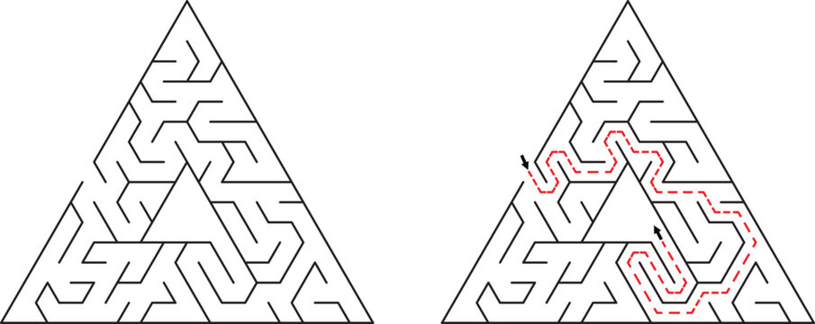 Triangle Maze Puzzle Game