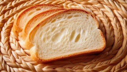 White Bread Texture Background Close Up Sliced Bread