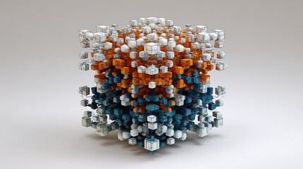 Colorful beads scattered on white background with jewelry elements