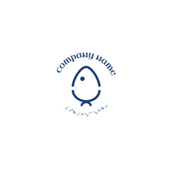 Minimal Fish Logo Icon for Seafood, Fishing Company and Ocean Brand Identity