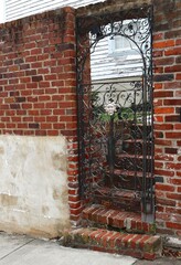 Wrought iron gate entrance