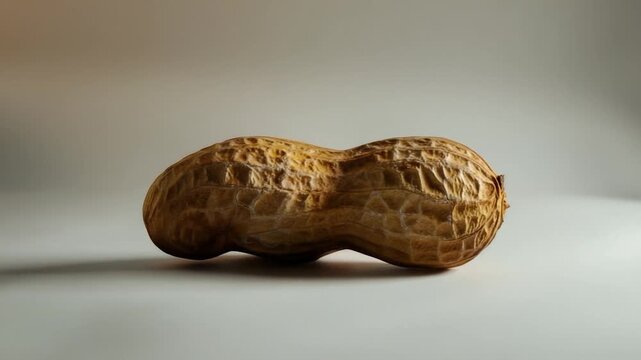 Video Close-up  of a peanut shell on a table, perfect for food or nature-themed projects