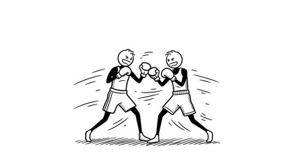 Fototapeta premium Silhouette illustration of a man and woman dancing together with family and love theme