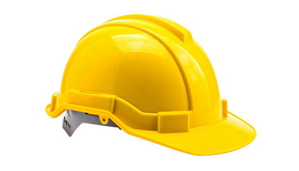 a yellow hard hat