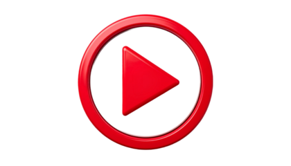 Flat play button icon