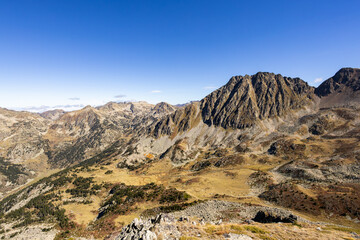 Obraz premium Pyrenees mountains landscape at Puymorens Gate in France