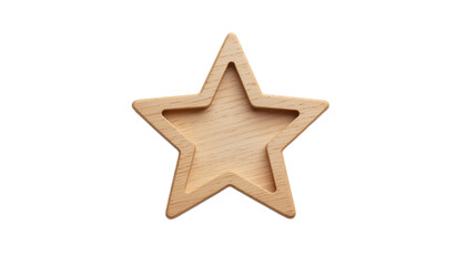 Wooden rattle shaped like star