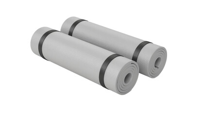 Yoga mat rolled with strap