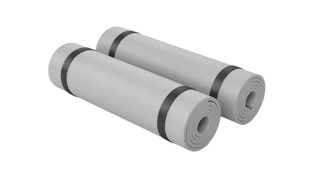Yoga mat rolled with strap